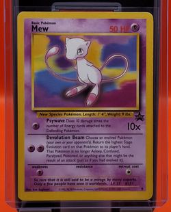 Mew 8 1999,2000 Wizards Pokémon Movie Release Promo Card, NM