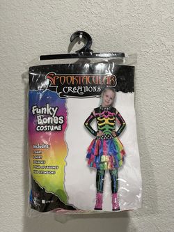 Halloween - Funky Bones Girl Child costume kit, Size M (8 - 10)