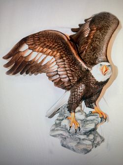 Bald Eagle Decorative Figurine eagle statue Ronald vanruyckevelt Franklin mint