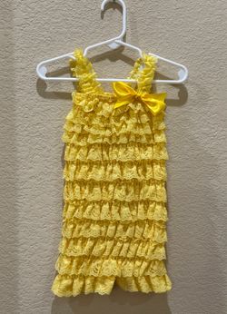 Yellow Lace Petti Romper - Size Medium