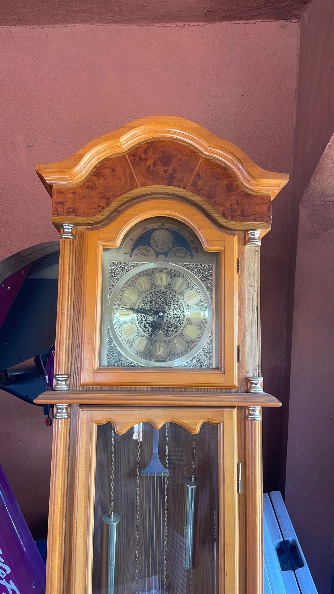 Grandfather Antique Vintage Clock