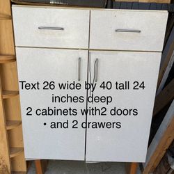 Cabinets with drawers and doors $50 each