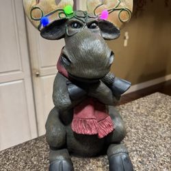 Moose Statue With Light Of Bulbs