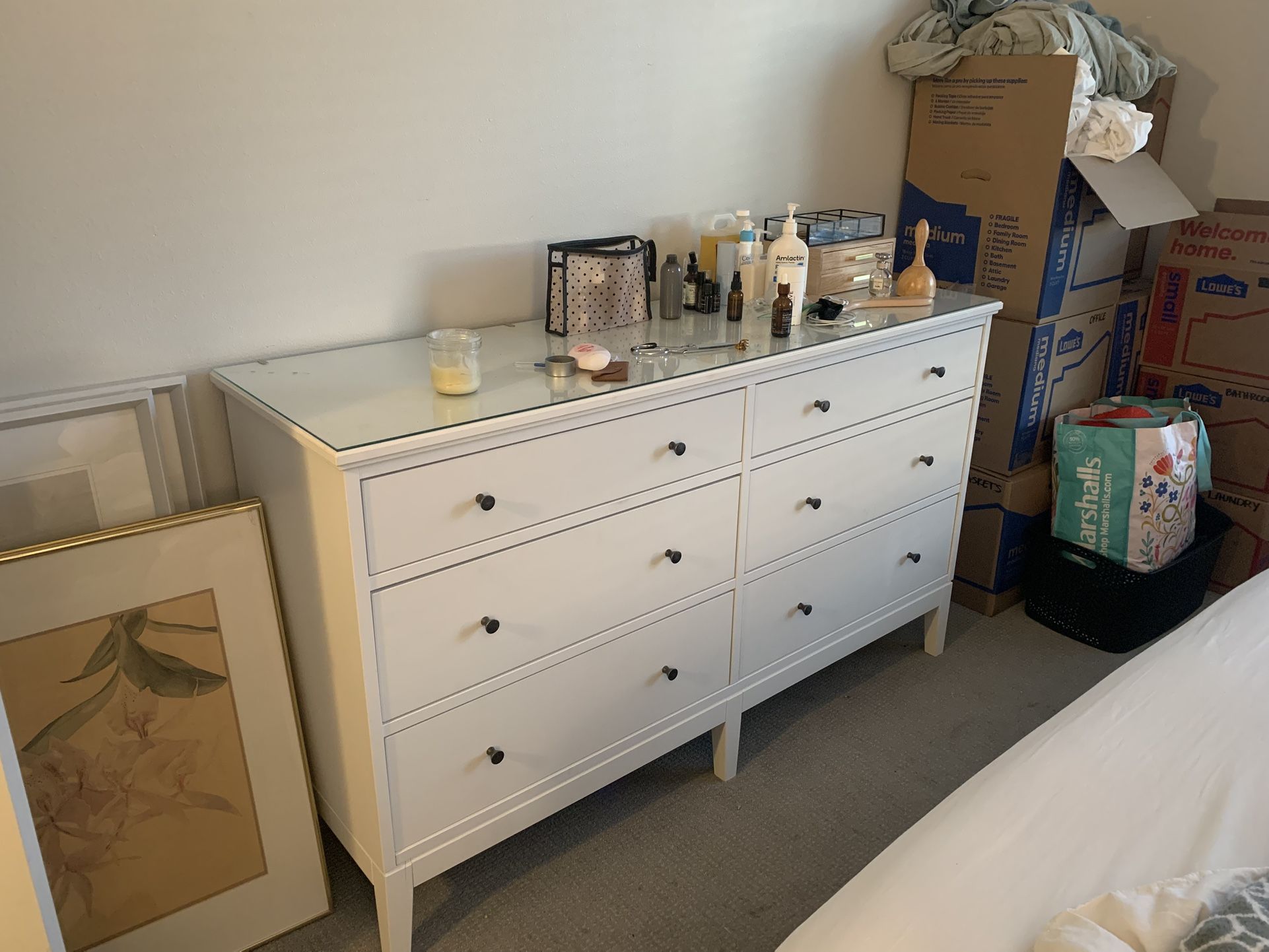 Dresser With Glass top