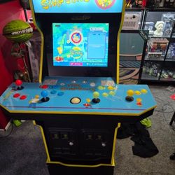 The Simpsons 1up Arcade Cabinet With Riser