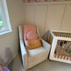 Crate & Kids Babyletto Kiwi Nursery Power Glider Recliner Chair  