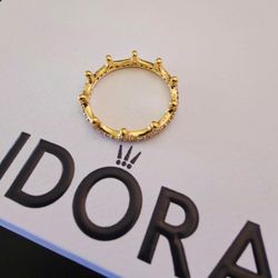 Pandora14k Gold Plated Crown Ring