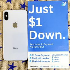 Apple IPhone XS 64gb  Unlocked, FREE Smartwach/ Headphones. Pay $1 Today Rest in payments. NO CREDIT NEEDED FINANCING