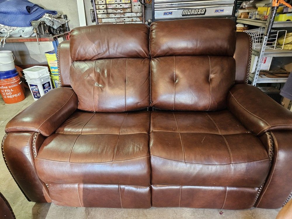 Leather Sofa & Loveseat