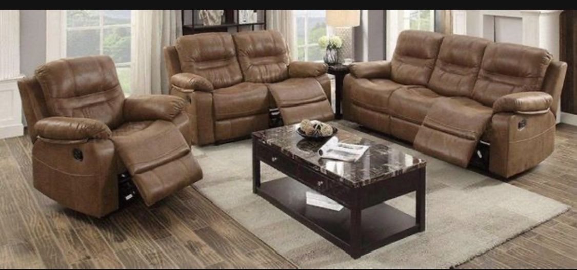 New Recliner Couch , Loveseat And Chair / Free Delivery