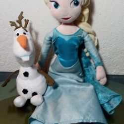 Disney plush elsa & olaf