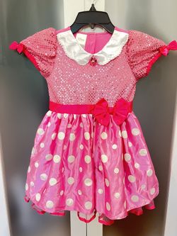 Costume: Disney Minnie Mouse Girl's Deluxe-5/6T w/ FREE Toddler Clothes Hangersx10