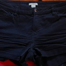 H&M Navy Blue Shorts Size 12 New 