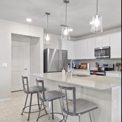 Metal Bar Stools- Set Of 3 