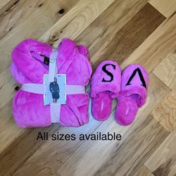  VS ROBE AND SLIPPERS SET Summer Pink