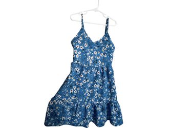 Girl Blue Flowery Dress