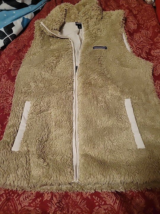Patagonia Los Gatos Brown Full Zip Fleece Sherpa Vest Jacket Womens Size Medium