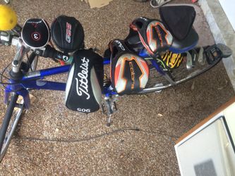 Various golf clubs