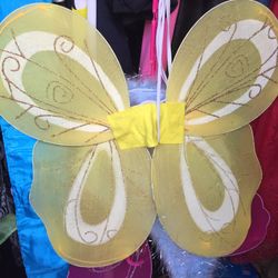 Halloween yellow fairy wings