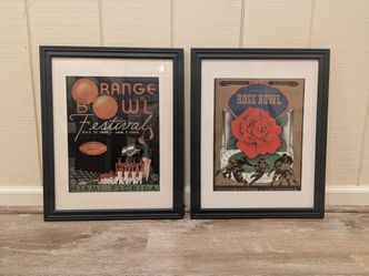 🏈 Framed NCAA College Football Bowl Posters (2) 🏈