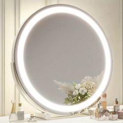 18” Round Vanity Mirror With Light