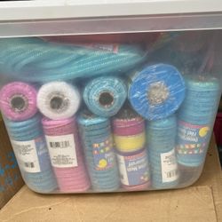 Box Of Ribbon Mesh Bells And Toole 