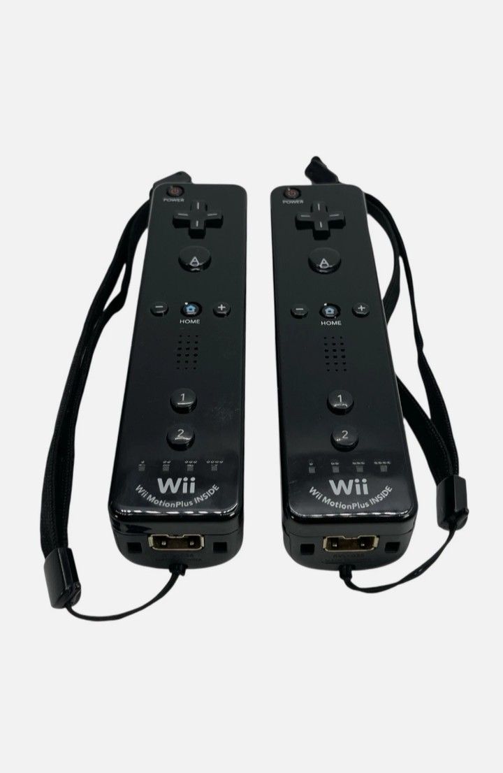 2 Original Nintendo WII Remotes Controllers With Motion Plus Sensors