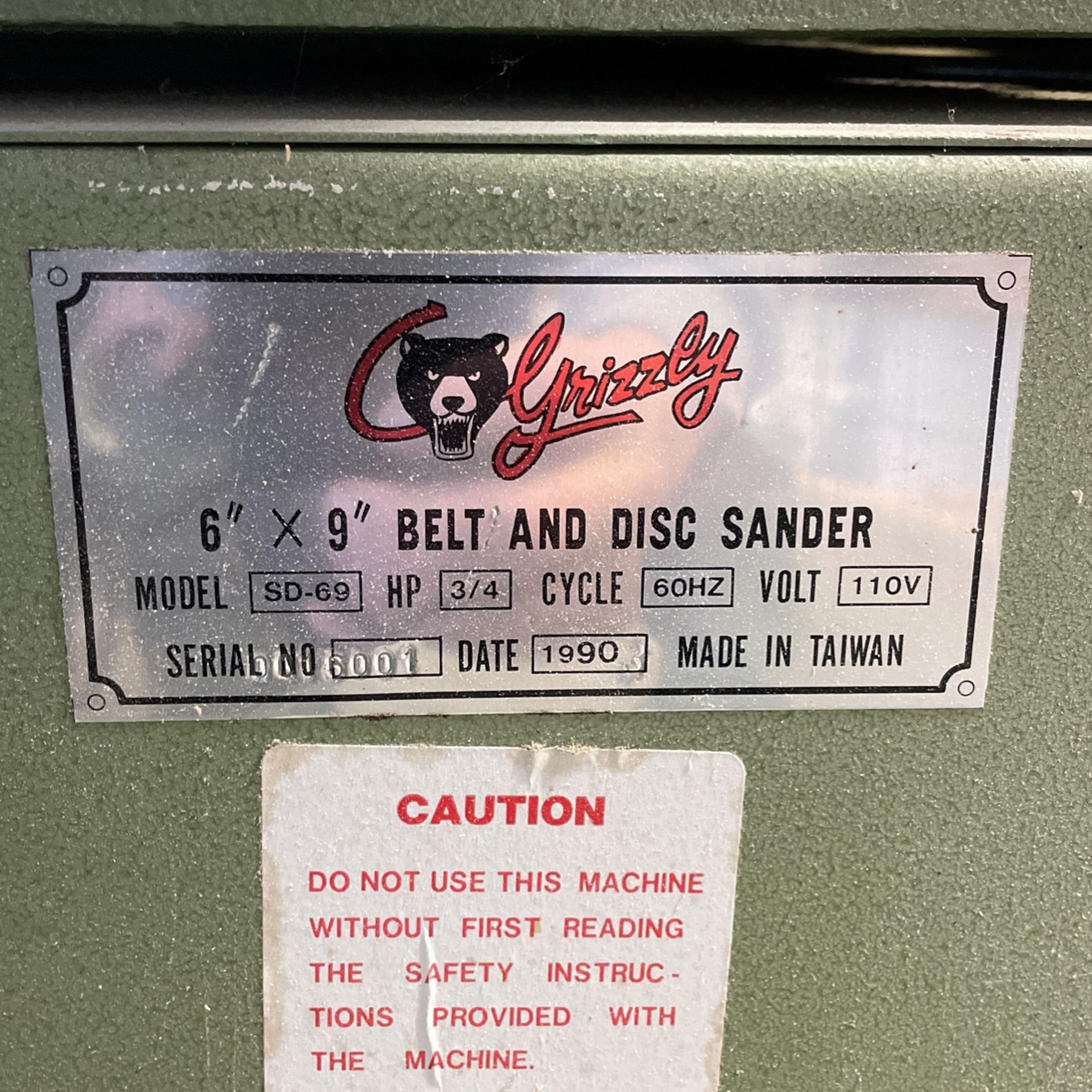 Grizzly Sander