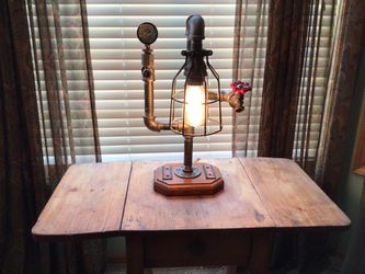 Steampunk Industrial Pipe Table Lamp