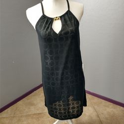 Catalina small black sheer swim suit cover up
