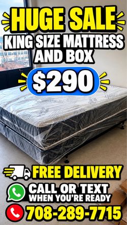 Huge sale for Mattress And Box Twin size #mattress and box 150.$ full 190$ Queen 200$ king 290$. free delivery free set up 708….289…7715… cash or Zell