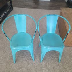 Aqua Metal Chairs