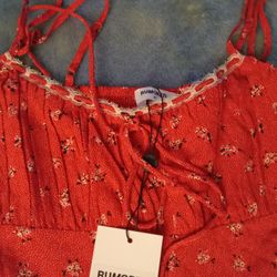 Red Floral Sundress- Brand New 