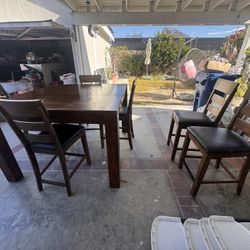 Costco Tall Dark Wood Dining Table 