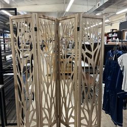 4 Panel Room Divider  Partition ( 15.7"L x 1"W x 67"H)