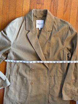 NEW Madewell Khaki Double-Breasted Blazer