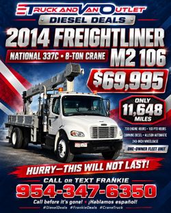 2014 Freightliner M2 106 Crane Truck