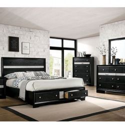 Brand New Chrissy Elegant Queen Size Bedroom Set 
