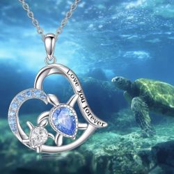 I Love You Forever Turtle Necklace 