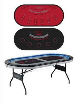 Barrington 10-player Poker Table with LED Lights $299.99