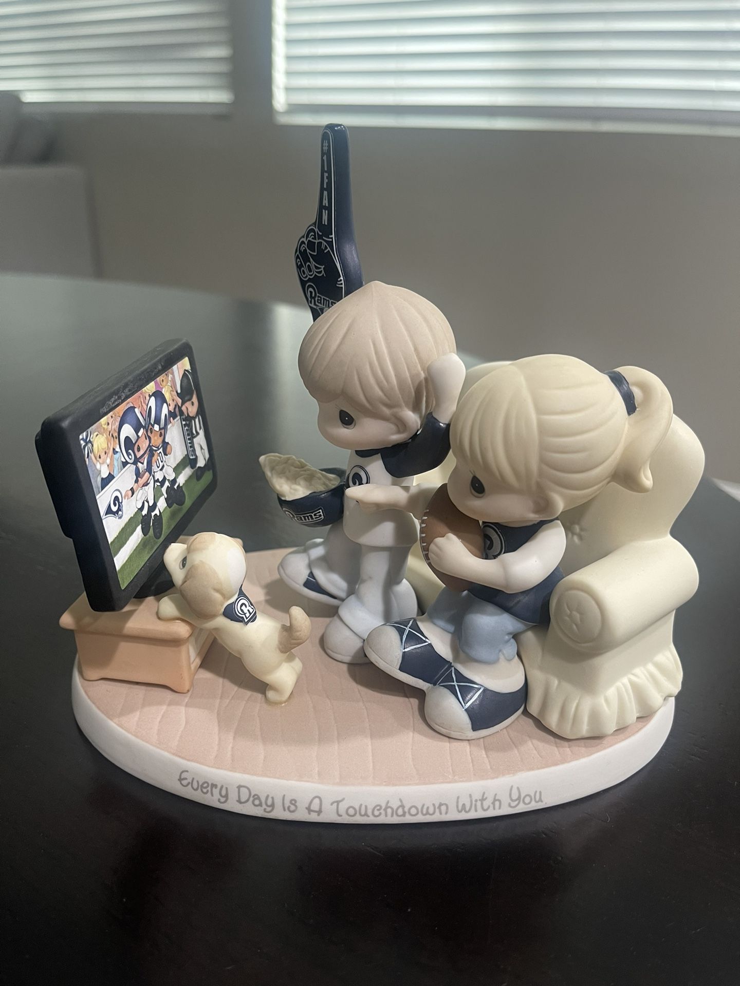 Precious Moments Football Fan Porcelain Figurine -RAMS