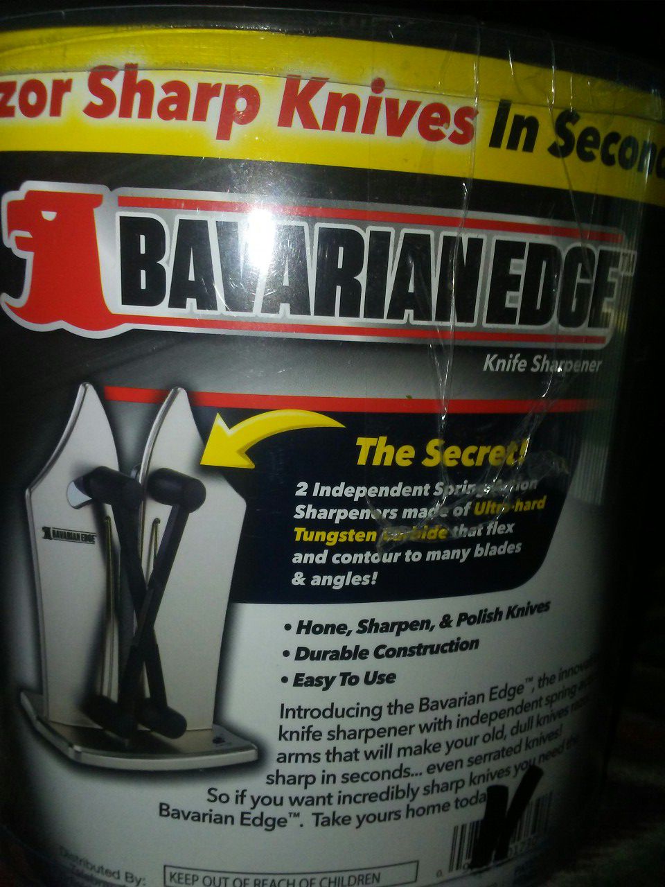 Bavarian Edge Knife Sharpener, Sharp Knives in Seconds, Easy To