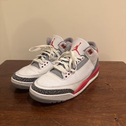 ⭐️Nike Jordan 3 Retro Mid Fire Red Size 10