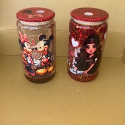 16oz Custom Snow Globe Glass Cups Sale