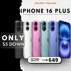 📱 iPhone 16 Plus – $1 Down, Big Screen, Bigger Savings 💥
