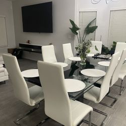 Modern Glass Dining Table 