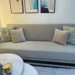 Zaylee 91" Cotton Round Arm Sleeper