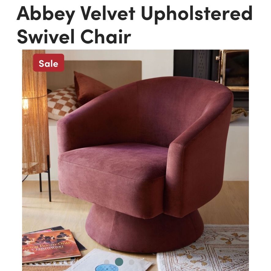 Velvet swivel Chair 
