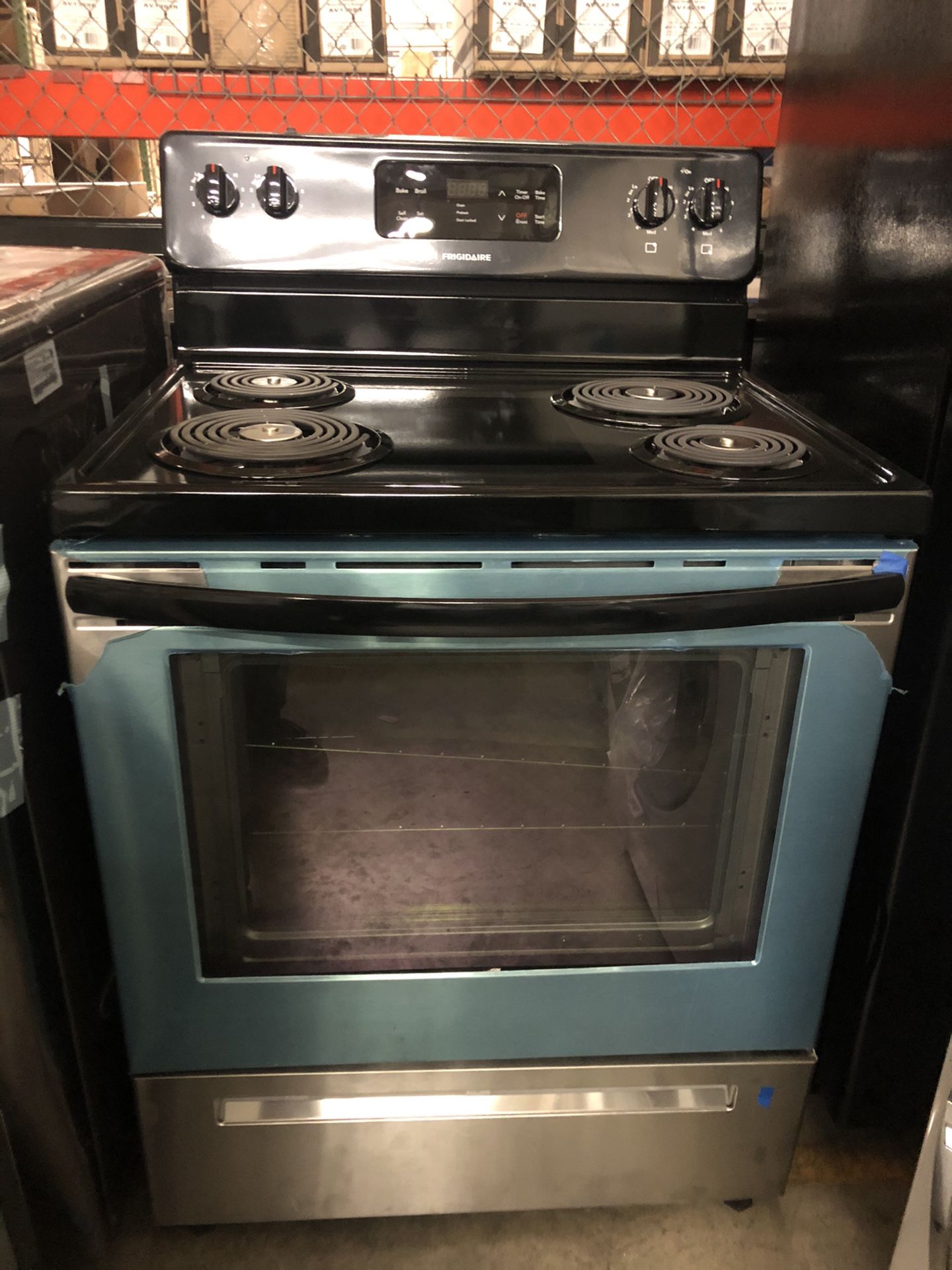 FFEF3016VS New Frigidaire 30” Electric Coil Top Range Stainless Steel / Black Self Clean *Less than Half Price!*