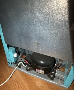 Frigidaire sky blue mini fridge